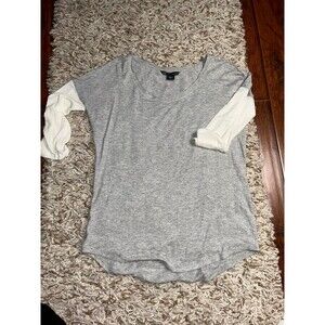 Armani Exchange Women's Long Sleeve Scoop Neck Shirt Small